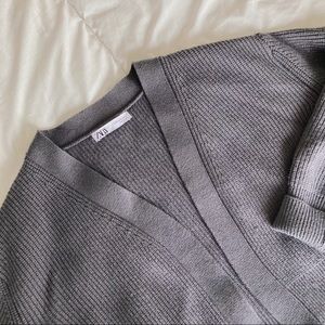 Charcoal grey Zara cardigan 🪶